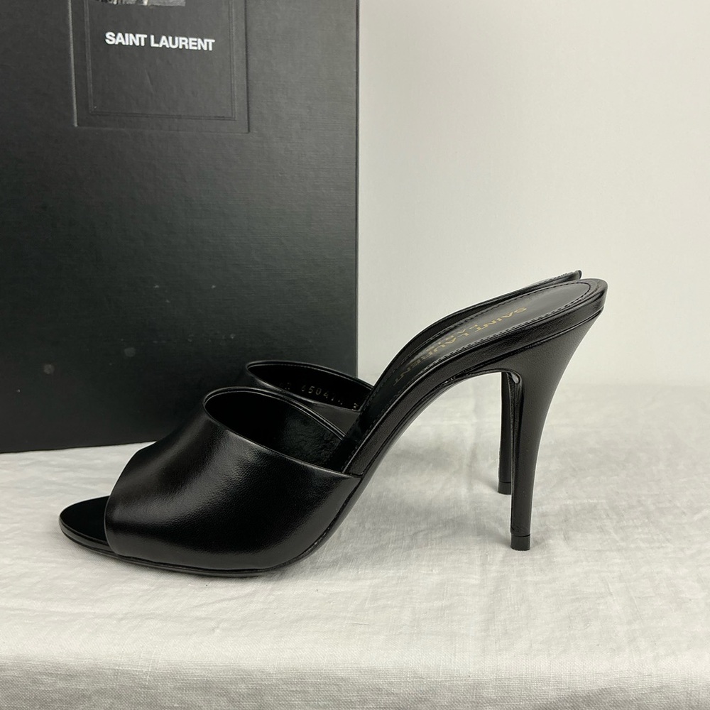 SAINT LAURENT LA 16 LEATHER 105 MULES - Picture 5 of 14